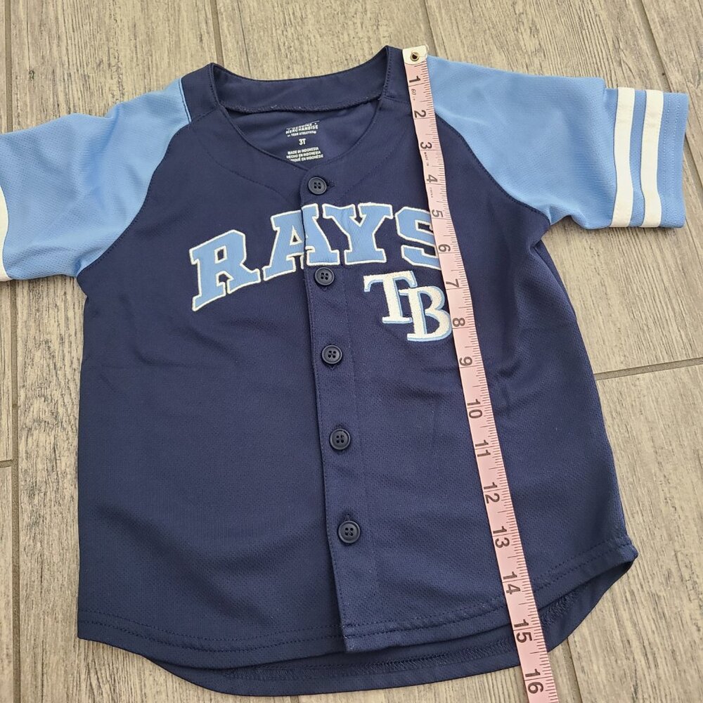 Tampa Bay Rays Blue Toddler Baseball Jersey Size 3T - Picture 8 of 10
